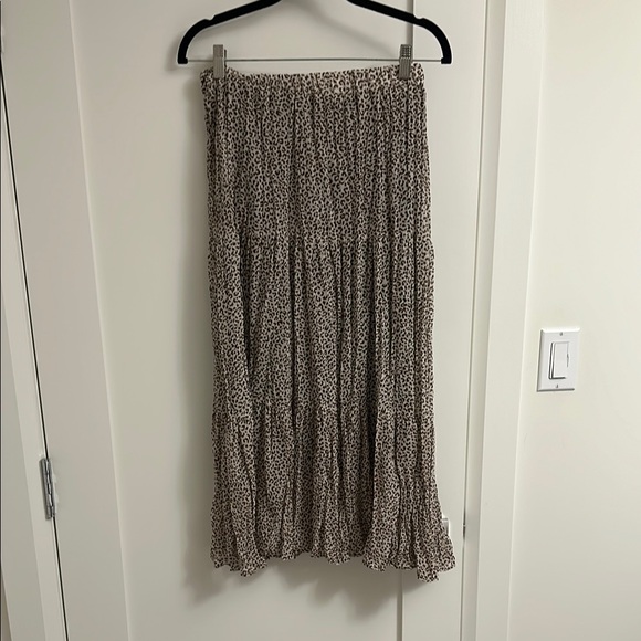 OAK + FORT animal print midi a-line skirt - Picture 1 of 3